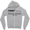 Feminist Noun Zipper Hoodie