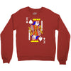 party king design funny humor cool graph baseball Crewneck Sweatshirt