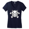 cat cap Women's V-Neck T-Shirt