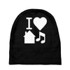 i love house music dj baseball Baby Beanies