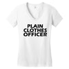 funny t shirt plain clothes officertee Women's V-Neck T-Shirt