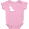 unicorn scooting on the floor Baby Onesie