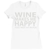 wine makes me happy you, not so much Ladies Fitted T-Shirt