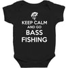 keep calm bass fishing Baby Bodysuit