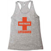 nude beach   lifeguard Racerback Tank