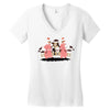 piggybacks and chicken fights Women's V-Neck T-Shirt