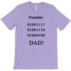number one dad funny t shirt binary nerd geek tee s 3xl T-Shirt