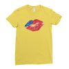 4th of July Lip Ladies Fitted T-Shirt