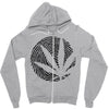 cannabis fingerprinting (black) Zipper Hoodie