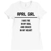 April Girl Ladies Fitted T-Shirt