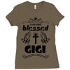 I Am One Blessed Gigi Ladies Fitted T-Shirt