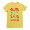 jolliest bunch of elves this side of the nuthouse Ladies Fitted T-Shirt