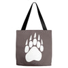 large bear paw print crew neck long sleeve Tote Bags
