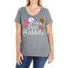 peace love rabbits Ladies Curvy T-Shirt