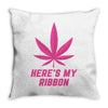Support Breast Cancer Awareness With A Pink Cannabis Leaf Throw Pillow