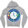 clock Zipper Hoodie