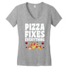 pizza fixes everything Women's V-Neck T-Shirt