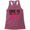 she is my bestie Racerback Tank