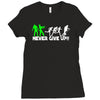 zombie never give up fun Ladies Fitted T-Shirt