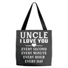 I Love You Uncle Tote Bags