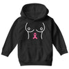 breast with pink ribbon Youth Hoodie