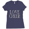 love cheer gold mixed media Ladies Fitted T-Shirt