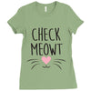 CHECK MEOWT CAT Ladies Fitted T-Shirt