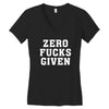 Zero Fucks Given Women's V-Neck T-Shirt