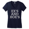 ex's and hoe's Women's V-Neck T-Shirt