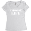 Choose Life Women's Triblend Scoop T-shirt