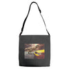 dinosaur in newyork Adjustable Strap Totes