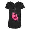 boxing gloves breast cancer Maternity Scoop Neck T-shirt