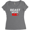 beast mode activated Women's Triblend Scoop T-shirt