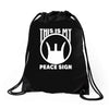 this is my peace sign Drawstring Bags