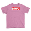 dafuq slogan box logo Youth Tee