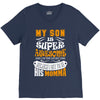 My Son Is Super Awesome His Momma V-Neck Tee