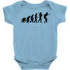 evolution of table tennis or ping pong mens black t shirt top Baby Onesie