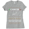cancer christmas ugly sweater Ladies Fitted T-Shirt