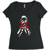 carcinoid cancer ribbon and rose Women's Triblend Scoop T-shirt