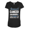 stomach cancer awaneress i wear periwinkle for someone special to me Maternity Scoop Neck T-shirt
