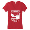 cat best friends for life Women's V-Neck T-Shirt