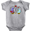 eggplant wizard and king hippo Baby Bodysuit