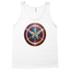 cotton captain america shield distressed, ideal gift or present Tank Top