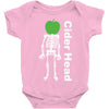 ciderhead cider drinking skeleton and apple Baby Onesie