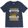 Sit In Church And Think About Fishing V-Neck Tee