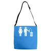 bla bla bla  fun shirt herrentag kult Adjustable Strap Totes