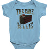 the cake is a lie Baby Bodysuit