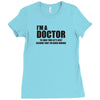 Gift For Doctor T-Shirt Funny Profession Tee Ladies Fitted T-Shirt
