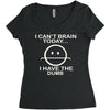 i cant brain today Women's Triblend Scoop T-shirt
