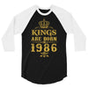 kings are born in 1986 3/4 Sleeve Shirt